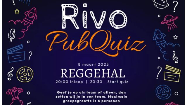 Rivo Pubquiz zaterdag 8 maart!