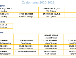 Foto bij Trainingschema 2020-2021