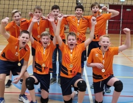 Foto bij Jongens C1 kampioen, straks verder als Jongens B1